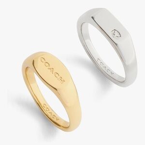 NWT COACH SIGNATURE SIGNET DUO SET